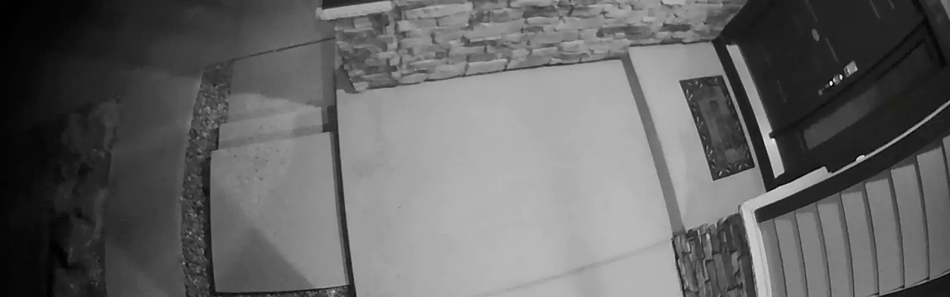 ecurity cam footage of front doorstep