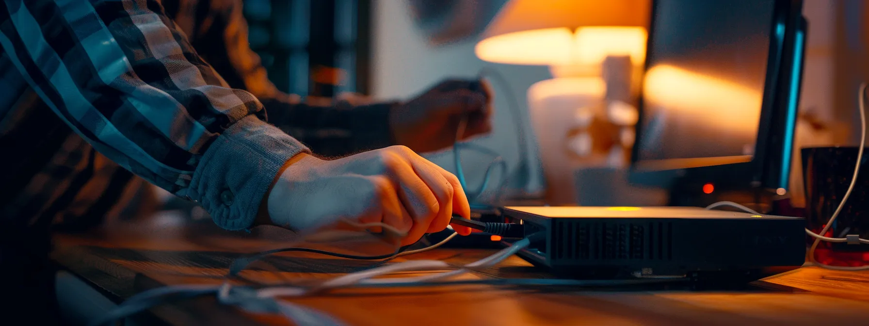 Comcast router (if available); or someone looking concerned at their computer