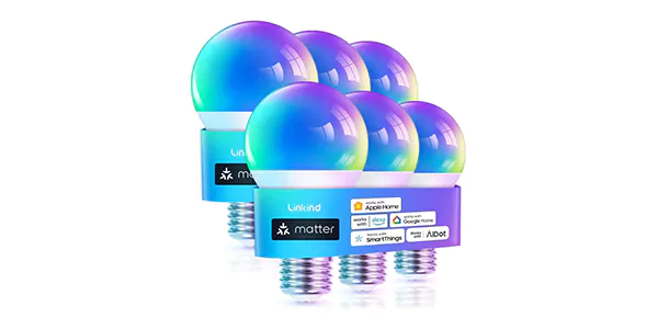 Smart RGB light bulbs with Matter compatibility