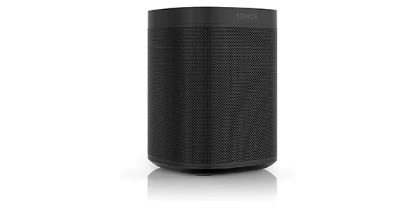 Black Sonos wireless smart speaker